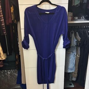 Splendid Cobalt Blue V-Neck Mini Dress